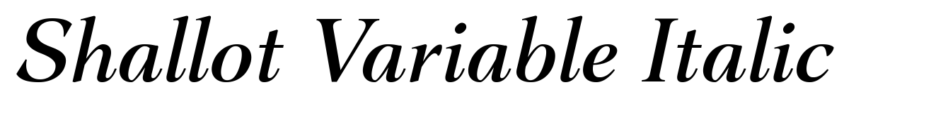 Shallot Variable Italic